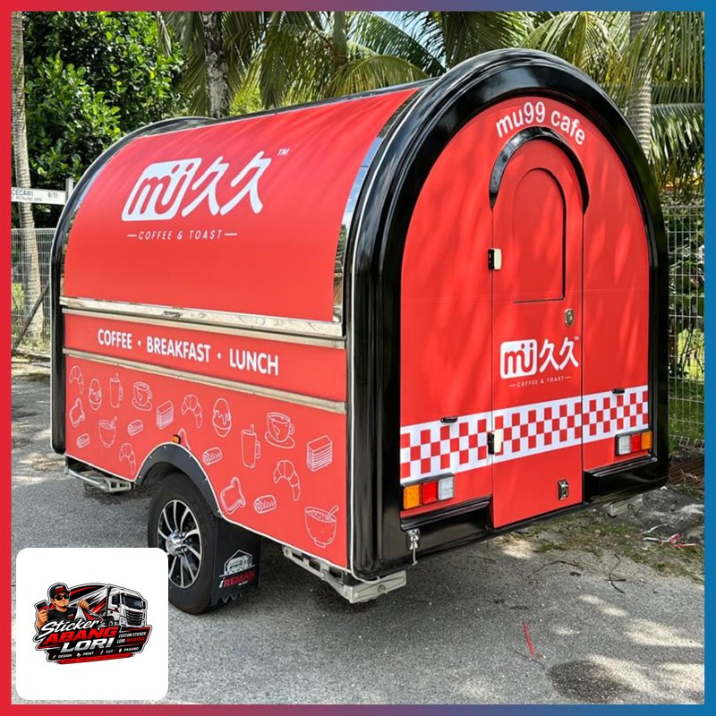 Food cart full wrap design custom