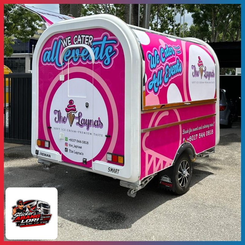 Food cart full wrap branding F&B